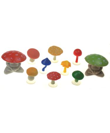 Hickoryville Mushroom Decor Bundle - A Collection of Mini Mushrooms, 2 Meditating Mushrooms & A Gift Card