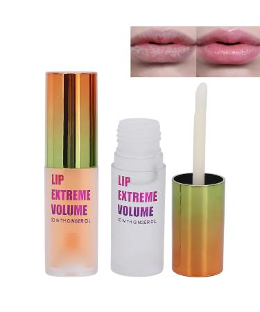 Buy 2 PCs Lip Plumper Kit - Natural Make Up Lip Gloss & Serum for Fuller Lips | Plant Extract Lip Care - Buy Online on SooperMarket.com