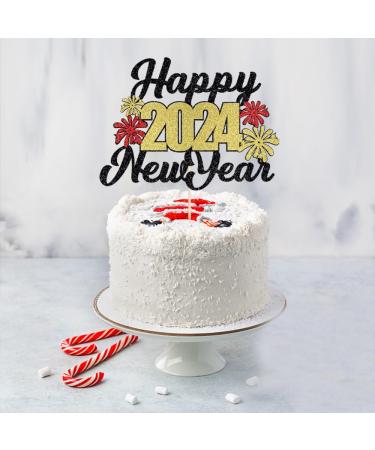 Qertesl 24PCS Happy New Year Cupcake Topper Hello 2022 Cheers to 2022 New Year Cake Decoration New Years Eve Party Decorations Supplies. (Black gold2) - Buy Online on SooperMarket.com
