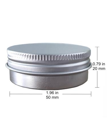 24 Pack 1 Oz Screw Top Aluminum Tin Cans - Storage Jars for Lip Balm, Cosmetic, Candles - Metal Containers with Screw Cap for Salve, Makeup, Tea - Buy Online on SooperMarket.com