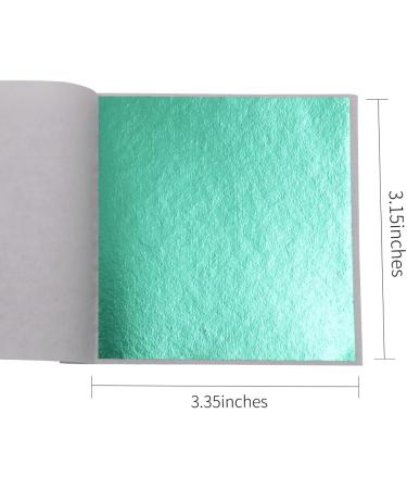 KINNO Cyan Foil Leaf Sheets - 100 Sheets 3.15, Cyan Gilding Gold Foil for Paintings, Arts Crafts, Nail Deco, Furniture & Fashion - 8cm - Buy Online on SooperMarket.com