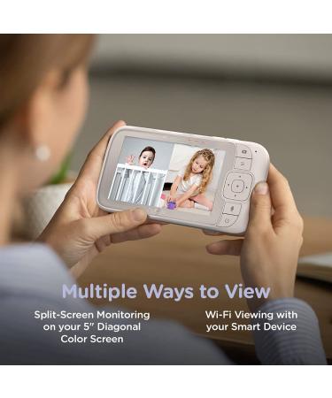 Hubble Connect 5 Smart Baby Monitor with Camera and Audio - Night Vision, PTZ, 2-Way Talk, Room Temp Sensor - 1000ft Range - WiFi Smartphone App - 1-Camera - Buy Online on SooperMarket.com
