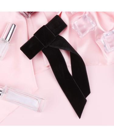 Minkissy Satin Ribbon Hair Bow Big Hair Bows Bowknot Hair Scrunchies Hair Barrettes Collection for Women Girls (Black) Women's Fashion Scarves - Buy Online on SooperMarket.com