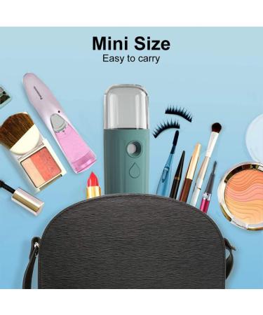 Mini Facial Mister Handheld Face Mist Sprayer Moisturizing USB Recharging Skin Hydration Tool 30ml Green Handy Moisturizing Sprayer - Buy Online on SooperMarket.com