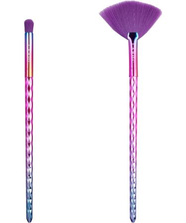 Makeup Brush Set 10pc LaRoc - Make Up Brushes for Blusher Foundation Brush Concealer Brush Eyeliner Eyeshadow Cream & Liquid Make Up Anti-Shedding Bristles - Rainbow Effect - Buy Online on SooperMarket.com