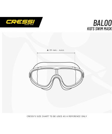 Cressi Wide View Swim Mask for Kids Ages 2-7 | Baloo Made in Italy White/Pink - Buy Online on SooperMarket.com