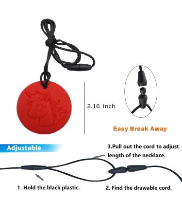 Colon Chain for Children | Sensory Chewing Necklace | Silicone Bite Ring for Autism & ADHD | Ideal Chew Toys for Kids - Buy Online on SooperMarket.com