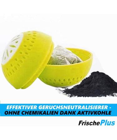 FrischePlus Natural Odor Neutralizer Balls Activated Carbon Refrigerator Odor Remover Set of 3 | Eco-Friendly & Effective Solution for Freshness - Buy Online on SooperMarket.com