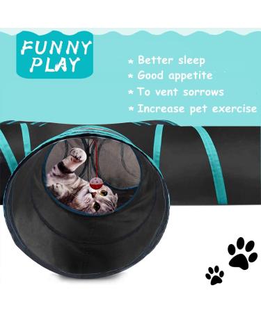 5-Way Collapsible Cat Tunnel Toy | Pet Playhouse with Storage Bag | Ideal for Cats, Puppies, Rabbits, Ferrets, Guinea Pigs | Indoor & Outdoor Use - Buy Online on SooperMarket.com