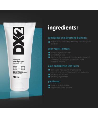 DX2 Anti-Dandruff & Hair-Loss Shampoo for Men - Double-Action Formula | 150ml - Effective Everyday Use - Buy Online on SooperMarket.com