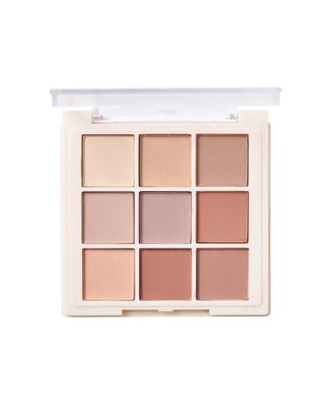 9 Colors Matte Eyeshadow Palette, Highly Pigmented Long Lasting Matte Nude Shimmer Eyeshadow Pallet,Beige Earth Neutral Smoky Waterproof Cosmetic Eye Shadows