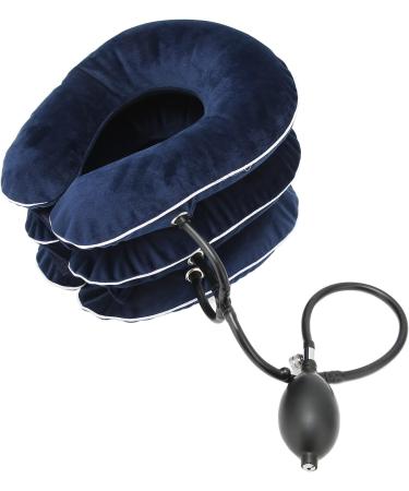 Buy Adjustable Inflatable Neck Traction Device - Effective 3-Layer Support Pillow for Pain Relief - Buy Online on SooperMarket.com