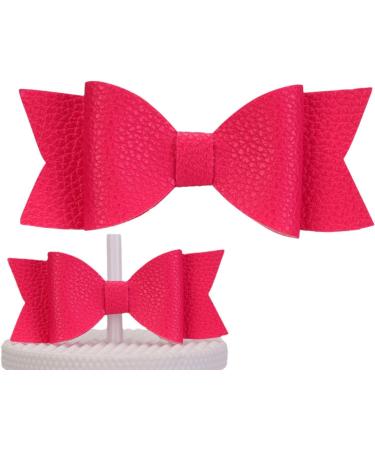Straw Bow - Bow Cupcake Portable Straw Caps Decoration Cute Big Straw Decorations Bow s for Shakven Hot Pink - Buy Online on SooperMarket.com