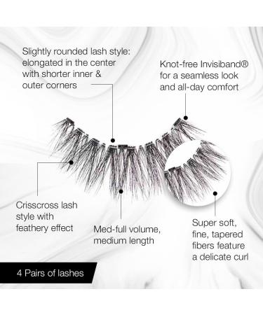 Ardell 3D Faux Mink Lashes 858 - 4 Pairs | Lightweight, Dramatic Volume | Cruelty-Free - Buy Online on SooperMarket.com