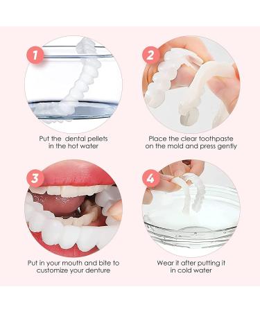 Natural Shade Fake Teeth Veneers Set for Upper and Lower Jaw 6pcs Cosmetic Dentures for Christmas and Daily Use - Buy Online on SooperMarket.com