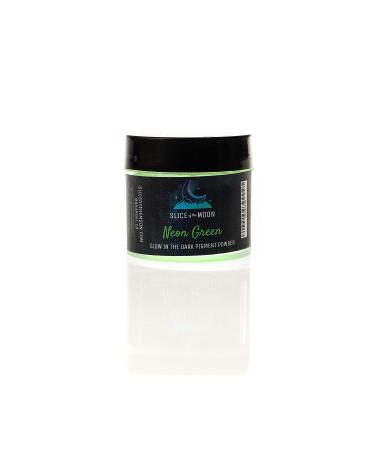 Slice of the Moon Green Glow-in-The-Dark Luminescent Pigment Powder - 1oz Jar for Cosmetics, Epoxy Resin, Art Projects & Crafts - Buy Online on SooperMarket.com