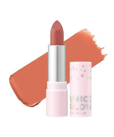 UNICORN GLOW COLOR LIPS #1 NUDE TAUPE 0.12 oz. / 3.5 g Semi Matte Lipstick Vivid Color Nourishes Protects Lips 01 NUDE TAUPE