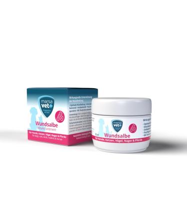Marsavet+ 30ml wound ointment for dogs cats birds rodents horses and more.Zinc propolis hyaluron and d -panthenol - promote healing and prevents skin infections.Premium quality.