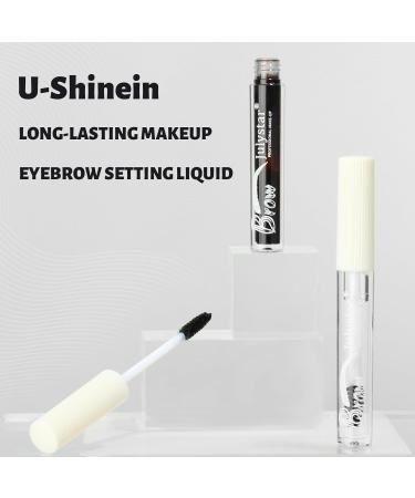 U-Shinein The Brow Glue 14H Extreme Hold Eyebrow Gel Non Sticky Formula Natural Finish Strong-Hold Clear-Drying and Water-Resistant Brow Gel Creates Laminated Brows LImitless Brow Looks Clear and Brown Clear + Brown - Buy Online on SooperMarket.com