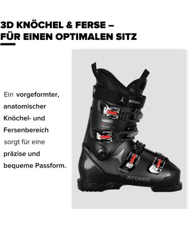 Atomic Hawx Prime 90 Ski Boots - Black Alpine Boot with 3D Ankle & Heel | Medium-Wide Fit for Advanced Skiers (27/27.5) - Buy Online on SooperMarket.com