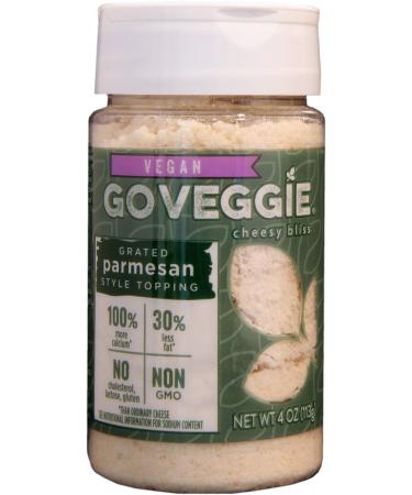 Go Veggie Vegan Parmesan Cheese 4 Ounce (Pack of 2)