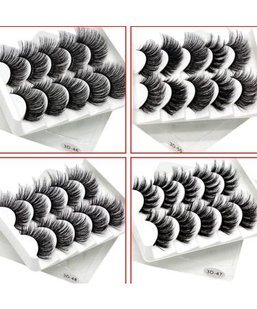 Desikixudy 3D-55(Mixed) Soft And Comfortable Cotton Thread Stem Stereo Multi-Layer Eyelashes Fiber False Eyelashes - Buy Online on SooperMarket.com