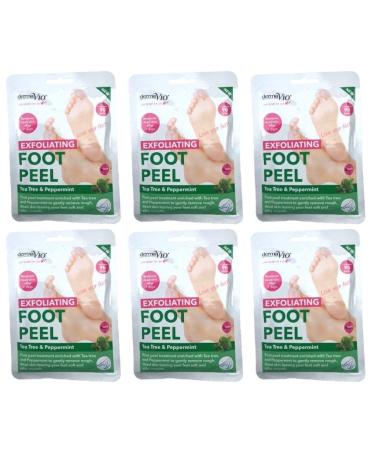 Derma V10 Exfoliating Foot Peel Tea Tree & Peppermint Removes Dead Skin After 7 Days