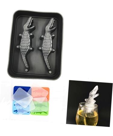 Cabilock 1pcs Ice Maker Crocodile Sphere Silicone Mold Silicone Candy Mold Round Ice Cubes Molds Tray Whisky 17.5X13.5X4cm As Shown - Buy Online on SooperMarket.com