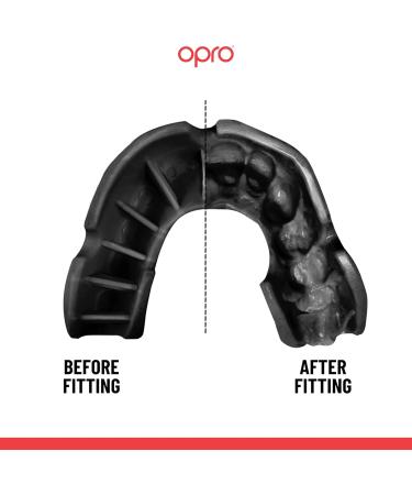 OPRO Bronze Level Sports Protection - Tooth Guards for Adults & Kids | Hockey Rugby Boxing Martial Arts - Black (10+) - Buy Online on SooperMarket.com