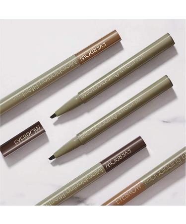 Long-Lasting Microblading Effect Pen All day Long-lasting Waterproof and Smudgeproof Eyebrow Pen With 3 Colors (Gray brown)