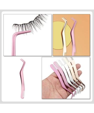FOMIYES Eyelash Tweezers with Comb Eyelash Tweezers for False Lashes Ergonomic Eyelash Tool Convenient Eyelash Tweezer Eyelash Mascara Pink Miss Stainless Steel Belt Major - Buy Online on SooperMarket.com