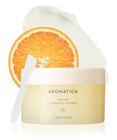 AROMATICA Orange Cleansing Sherbet 150g - Makeup Removing Balm - Melts Away Stubborn Impurities