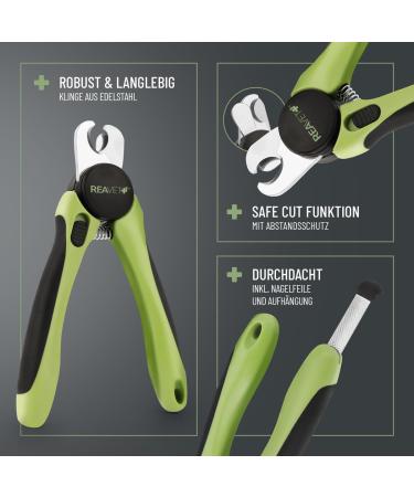 Reavet Claw Scissors for Dogs & Cats - Stainless Steel Nail Clippers with Claw File & Distance Holder for Pet Nail Care - Buy Online on SooperMarket.com