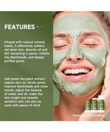 Green Tea Mask Stick with Silicone Scrubber | Deep Pore Cleanse & Blackhead Remover | Smooth Skin & Refine Pores - 45g/1.59oz - Buy Online on SooperMarket.com