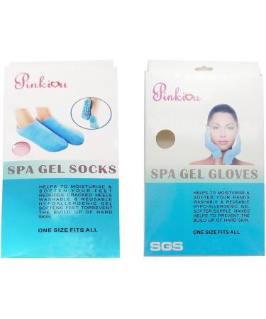 Moisturizing Socks and Gloves Set for Softening and Repairing Dry Skin with Aloe Lotion and Silicone - Pink - Buy Online on SooperMarket.com