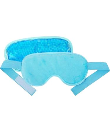 Blue Gel Eye Mask Cooling and Warming Treatment for Tired Puffy Eyes Headaches Hayfever Dry Eyes Reversible Design Silicone Velvet Adjustable Straps - Buy Online on SooperMarket.com