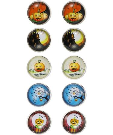 EXCEART 15 Pairs Halloween Earrings Men's Suits Black Stud Earrings for Men Creative Earrings Spider Round - Buy Online on SooperMarket.com