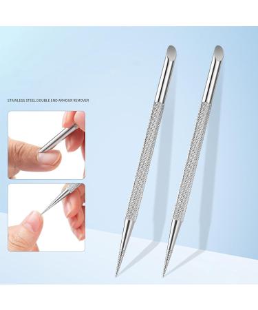 Stainless Steel Cuticle Pusher Nail Dotting Pen Nail Care Tool Double Ended Manicure Cuticle Remover Cleaner Nail Dotting Pen Set Nail Dotting Pens For Nail Art Nail Dotting Pen And Brushes - Buy Online on SooperMarket.com