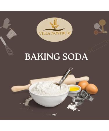 Baking Soda Sodium Bicarbonate 500g by Villa Nostrum Pure Baking Soda for Baking Cleaning Bath Bombs  - Buy Online on SooperMarket.com