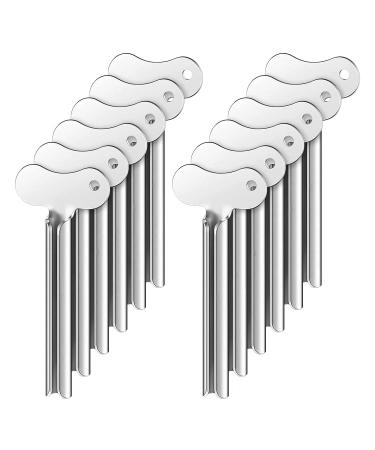 Facesunny 12 Metal Tube Squeezer Toothpaste Squeezer Metal Tube Roller Paint Squeeze Gadget