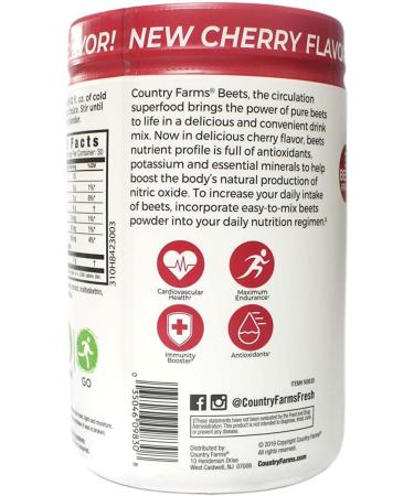 Country Farms Bountiful Beets Circulation Superfood - Natural Flavor 10.6oz (Pack of 7) - Buy Online on SooperMarket.com