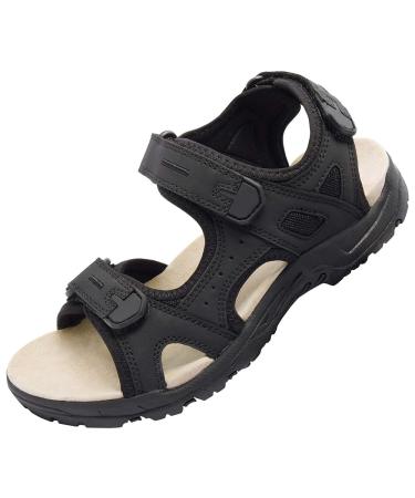 Outpro hiking sandals for women comfortable sports sandals waterproof for walks on the beach water with foot vault support 38 EU pure black