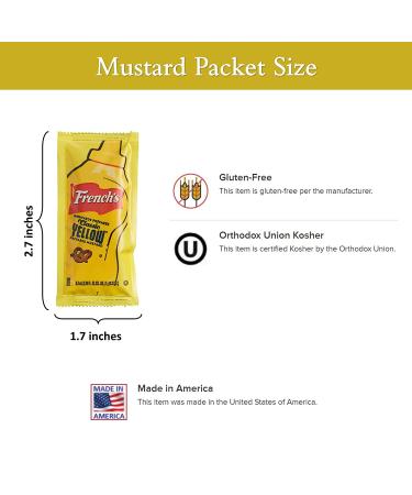 Frenchs Mustard Packets - 25 Count Single Serve Condiment Packs in Slide Seal Bag - Buy Online on SooperMarket.com