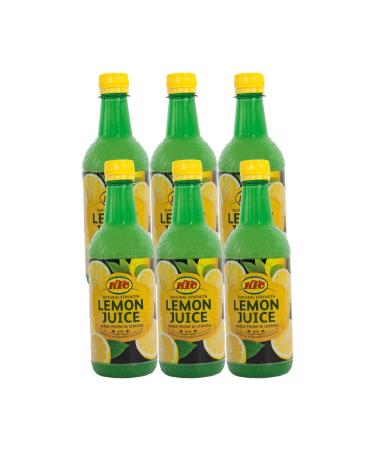 KTC Lemon Juice | 500ML | Zesty and Refreshing | Tangy and Refreshing Flavour | Burst of Citrus Flavor | Indian Origin (Pack of 6) 500ML Pack 6