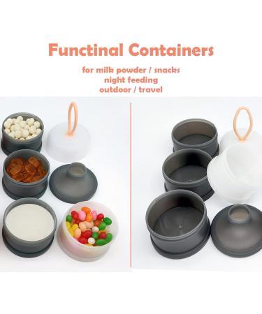 Nordlif Portable Milk Powder Dispenser Pot - Non-Spill, Stackable, BPA Free (4 Layers) - Buy Online on SooperMarket.com