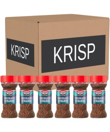 6 x 55g Professional Chocolate Sugar Strands Baking Cake Sprinkles Desert Icing Cooking - Buy Online on SooperMarket.com