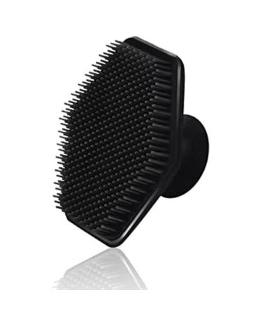 VWMYQ Face Scrubber Silicone Face Scrubber for Men Gentle Exfoliator Pad & Massager Facial Cleansing/Wash Brush - Removes Dead & Dry Skin(Black)