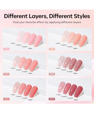 Modelones Jelly Gel Nail Polish 6 Colors Nude Gel Polish Milky White Pink Red Gel Neutral Nail Art Design Translucent Gel Nail Kits Soak Off LED Nail Gel Manicure DIY Salon Jelly Pink Red - Buy Online on SooperMarket.com