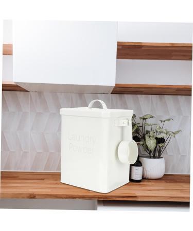 FOYTOKI Box Dispenser Lidded Storage Bin Laundry Dispenser Refillable Containers Iron White 1 count (Pack of 1) White - Buy Online on SooperMarket.com