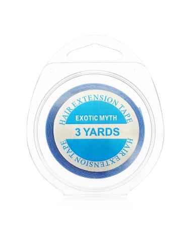 More than 3 months hold time Double Sided Hair Extension Tape hair tape (10mmx3yards Blue) 10mmx3yards Blue